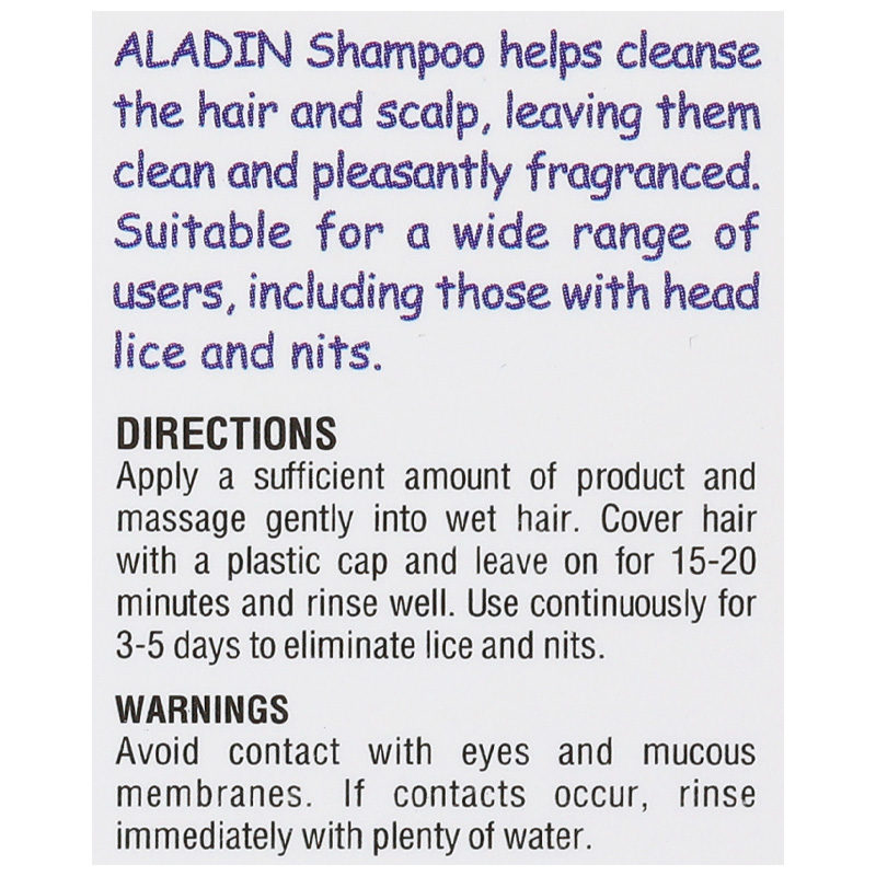 Dầu gội dược liệu Aladin điều trị chấy, loại bỏ trứng chấy - 11